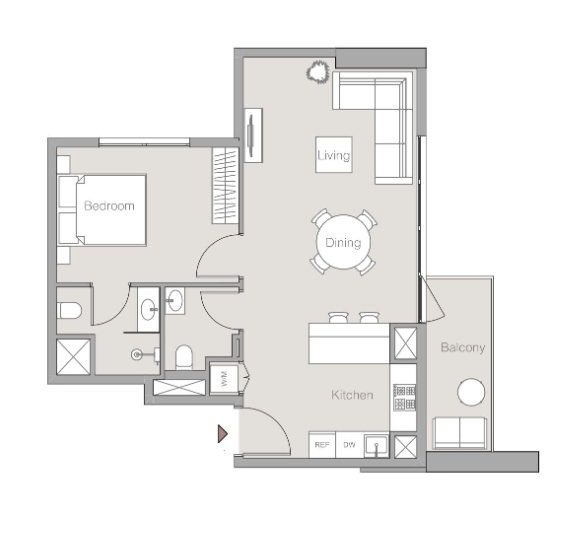 1 bedroom apartment