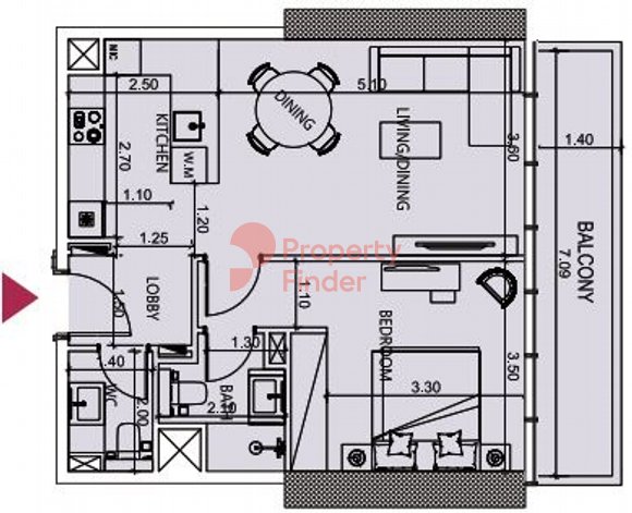 1 Bedroom Apartment