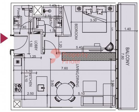 1 Bedroom Apartment