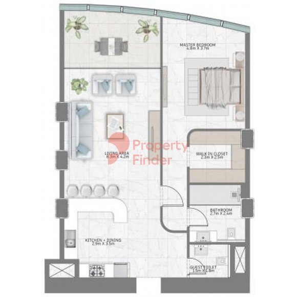 1 Bedroom Apartment