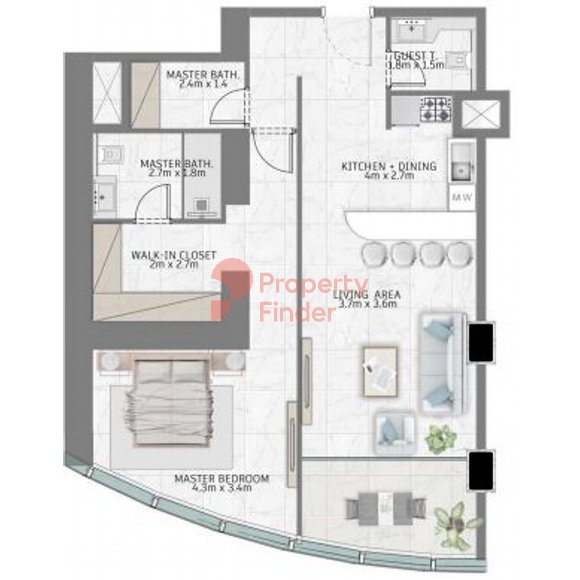 1 Bedroom Apartment