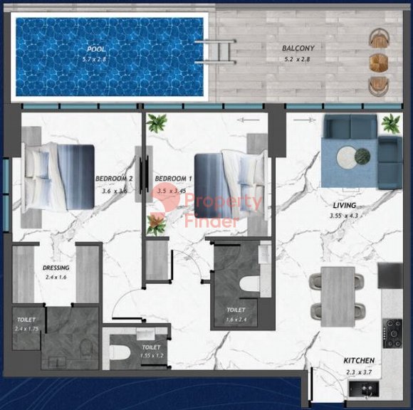 2 Bedroom Apartment