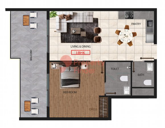 1 Bedroom Apartment