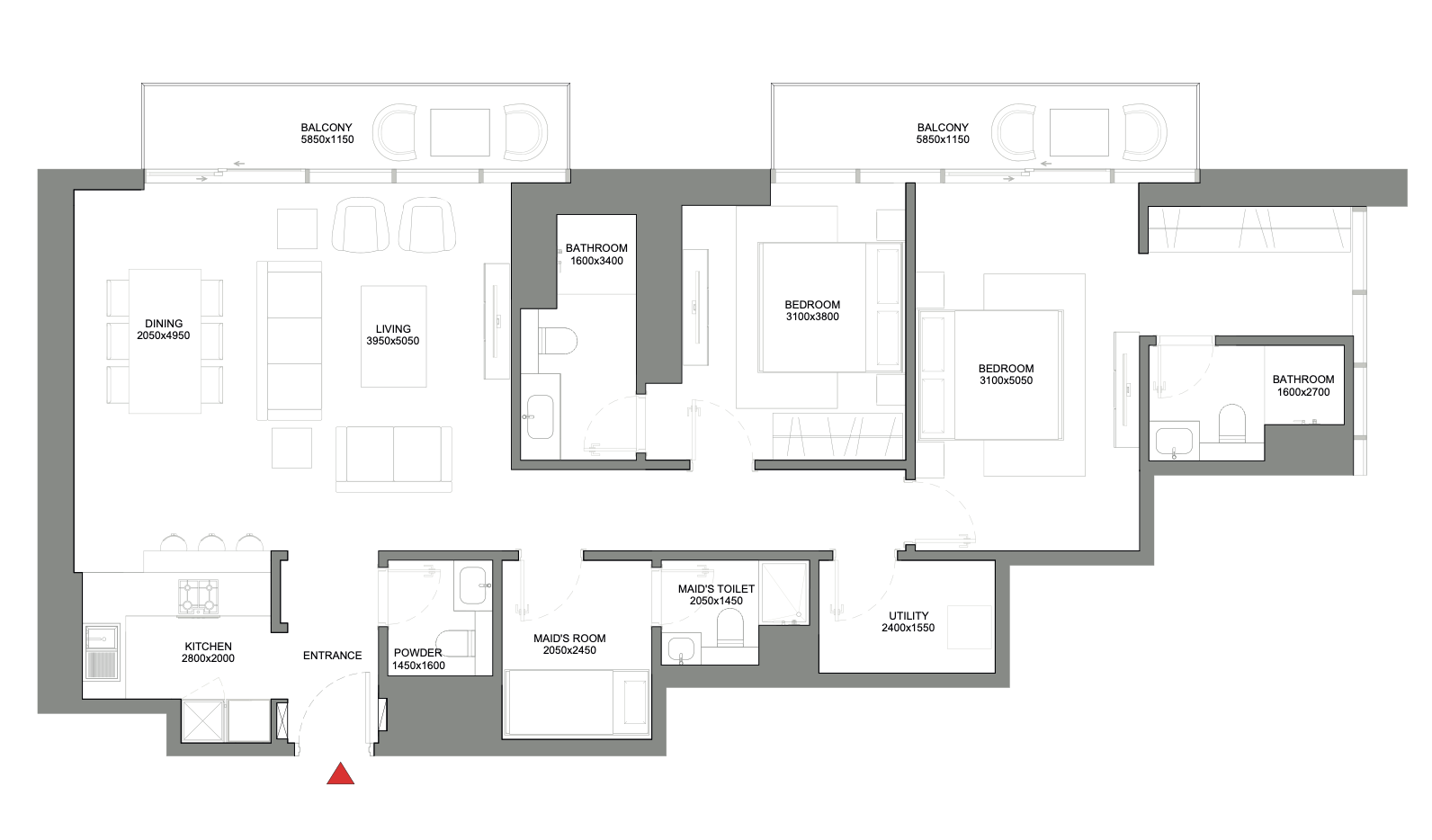 2 Bedroom Apartment