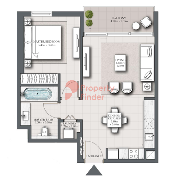 1 Bedroom Apartment