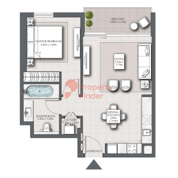 1 Bedroom Apartment