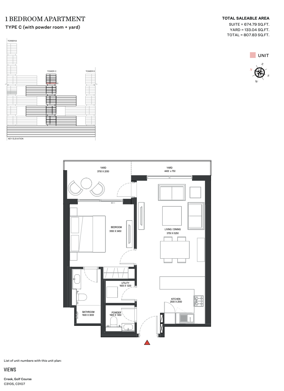 Type C | Tower C 1BR