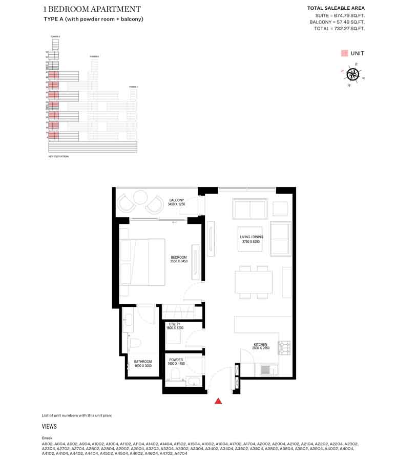 Type A-Tower A-1BED