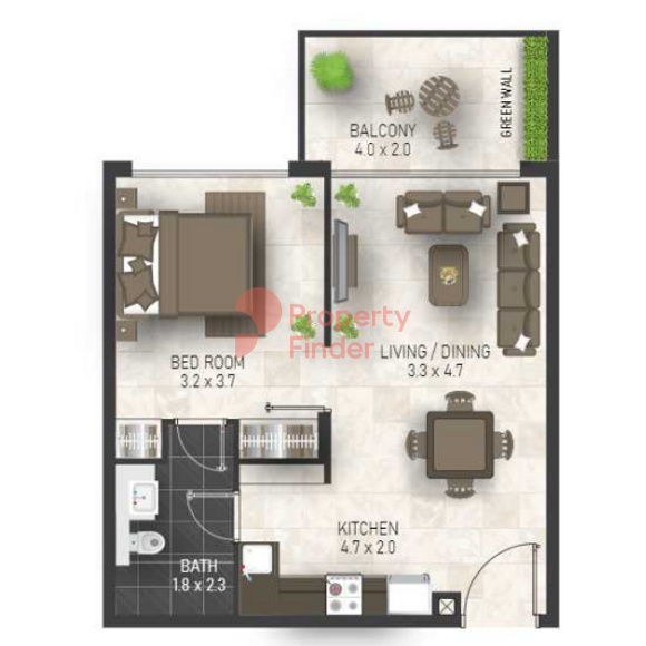 1 Bedroom Apartment