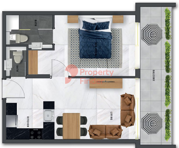 1 Bedroom Apartment