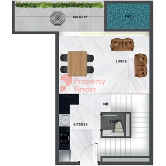 1 Bedroom Duplex